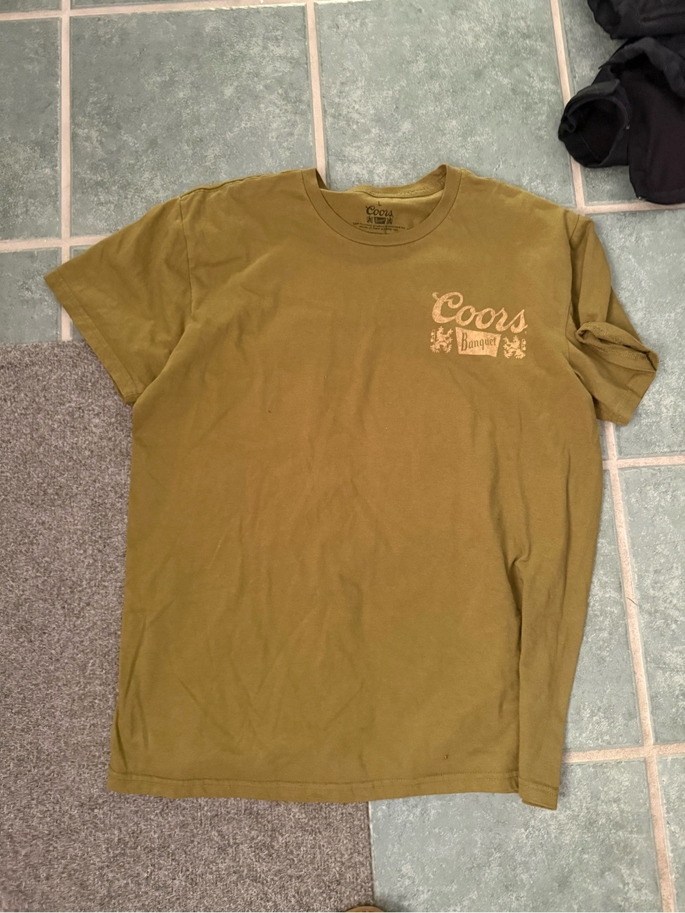 Olive Green Coors Banquet Short Sleeve Tee